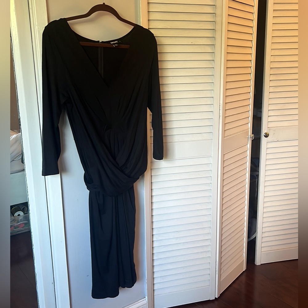 DKNY Black V-neck Dress